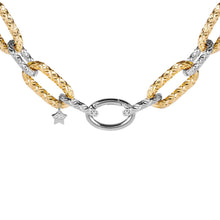Rebecca Diva Two Tone Textured Link Necklace