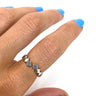 Rebecca Jolie Silver Black Diamond Dust Square Ring