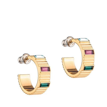 Rebecca Judith Gold Chunky Hoop Earrings