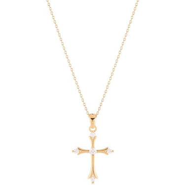 Rebecca Judith Gold Classic Cross Necklace