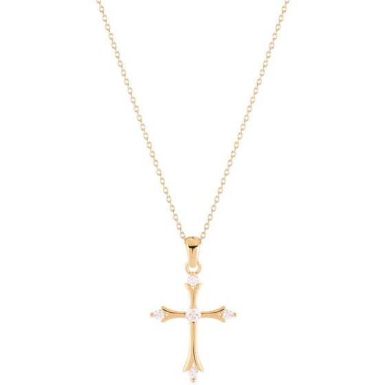Rebecca Judith Gold Classic Cross Necklace