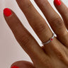 Rebecca Judith Silver Dainty Ring - Pink
