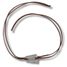 Brown leather cord necklace with silver pendant on a white background