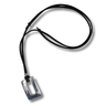 black cord necklace with silver pendant