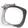 Modern silver bangle