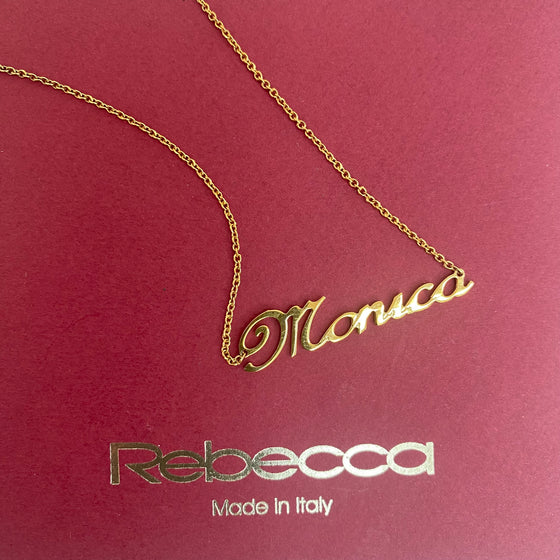 Rebecca My Name Gold Necklace - Monica