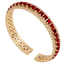 Rebecca My World Gold Triple Glam Bangle - Red
