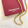 Rebecca My World Gold Twist Chain Necklace