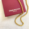 Rebecca My World Gold Twist Chain Necklace & Bracelet Set