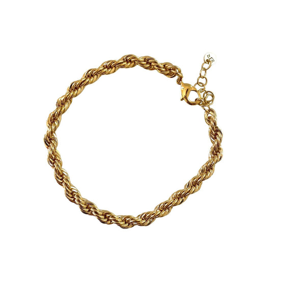 Rebecca My World Gold Twist Chain Necklace & Bracelet Set