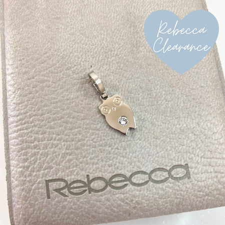 Rebecca My World Silver Owl Charm