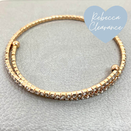 Rebecca My World Rose Gold Glam Bangle