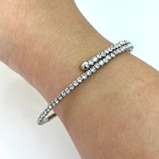 Rebecca My World Silver Glam Bangle