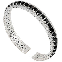 rebecca-my-world-silver-triple-glam-bangle-black
