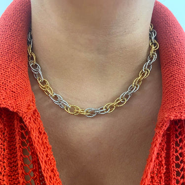 rebecca-my-world-two-tone-textured-link-charm-necklace