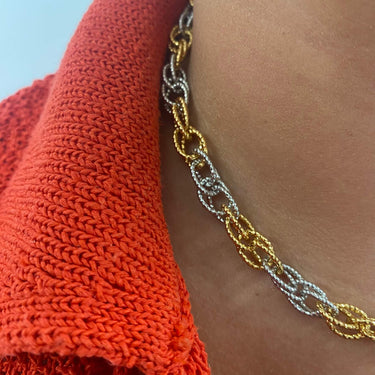 rebecca-my-world-two-tone-textured-link-charm-necklace