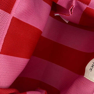 Red & Pink Stripe Fabric Grab Bag