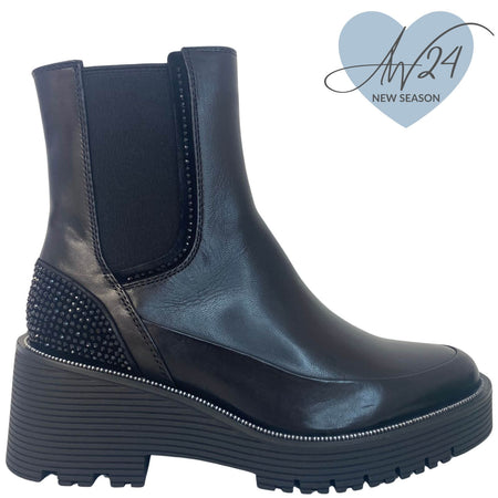 Regarde Le Ciel Sadhy Black Sparkle Boots