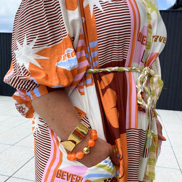 Colorful striped garment