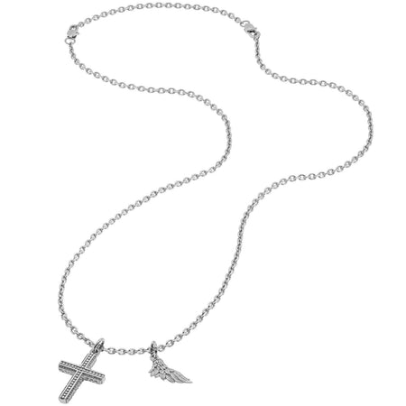 Save Brave Gents Charm Silver Necklace