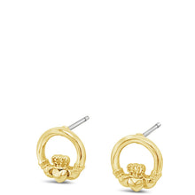 Heart-shaped earrings on a white background