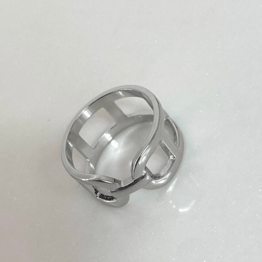 Silver Buckle Scarf Ring