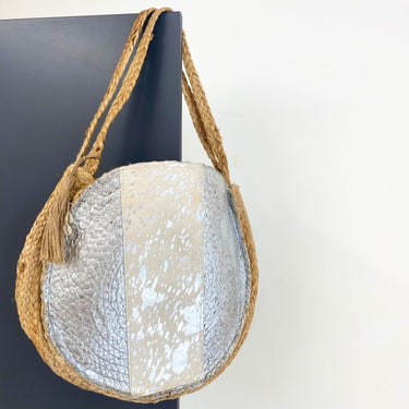 silver-circular-leather-jute-bag