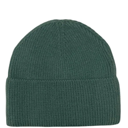 Soft Ribbed Knitted Beanie Hat - Green