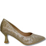 ladies gold occasion pointed toe shoes