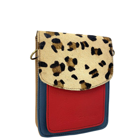 Soruka Aiko Leather CrossBody Bag - Leopard Red