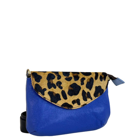 Soruka Carol Small Crossbody/Bum Bag - Leopard Dark Blue
