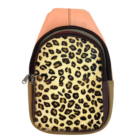Soruka Chloe Leather Body Bag - Leopard Pale Pink