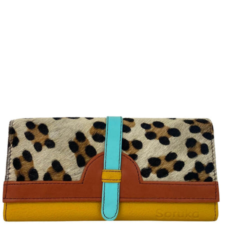 Soruka Half Moon Leather Purse - Brick Mustard