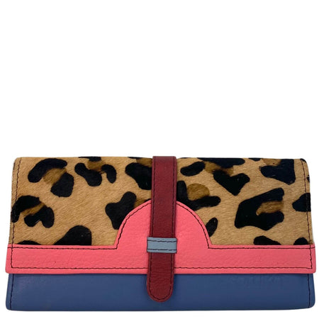 Soruka Half Moon Leather Purse - Pink Blue