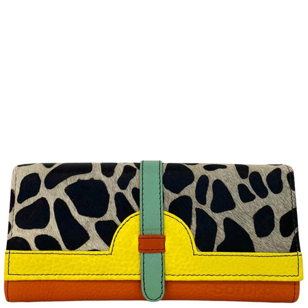 Soruka Half Moon Leather Purse - Yellow Orange