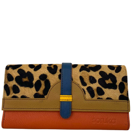 Soruka Half Moon Leather Purse - Tan Orange