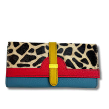 Soruka Half Moon Leather Purse - Giraffe Red