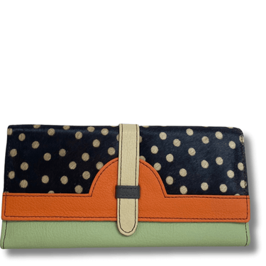 Soruka Half Moon Leather Purse - Dotty Orange