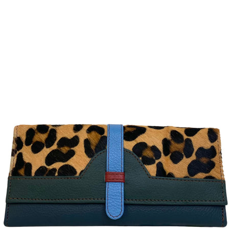 Soruka Half Moon Leather Purse - Dark Green Navy