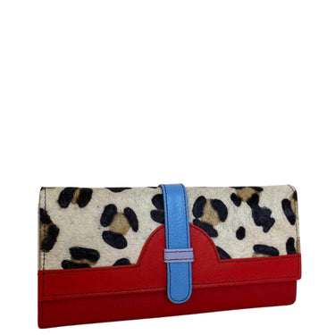 Soruka Half Moon Leather Purse - Leopard Red