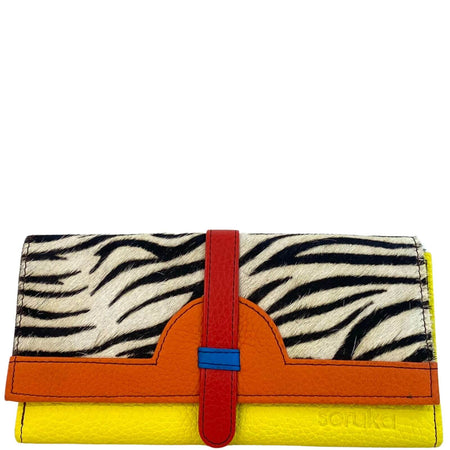 Soruka Half Moon Leather Purse - Orange Yellow