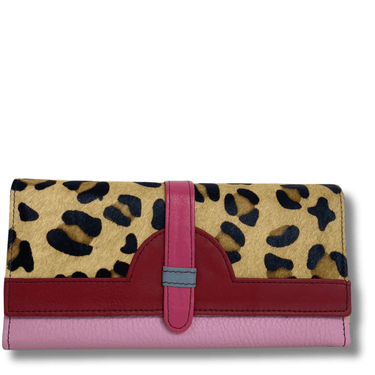 Soruka Half Moon Leather Purse - Leopard Red
