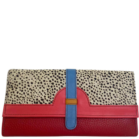 Soruka Half Moon Leather Purse - Coral Red