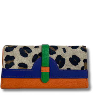Soruka Half Moon Leather Purse - Leopard Ink