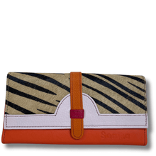 Soruka Half Moon Leather Purse - Zebra Pale Pink