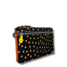 Soruka Hope Leather Slim Double Pouch Bag - Black Dot