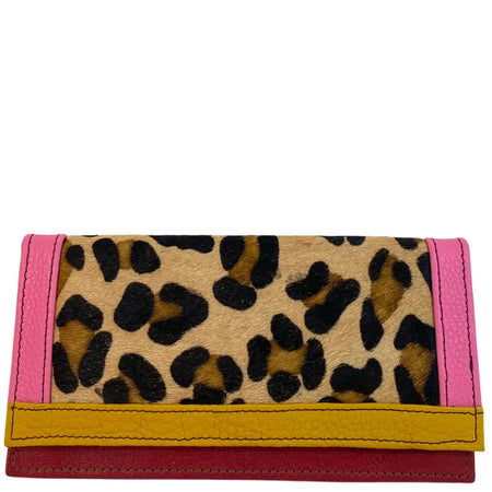 Soruka Island Leather Purse - Leopard Mustard