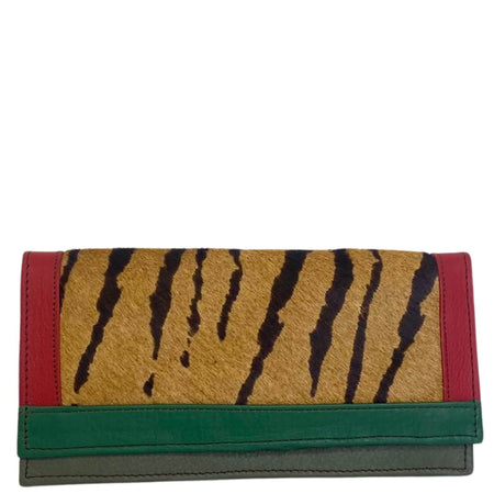 Soruka Island Leather Purse - Zebra Emerald Green