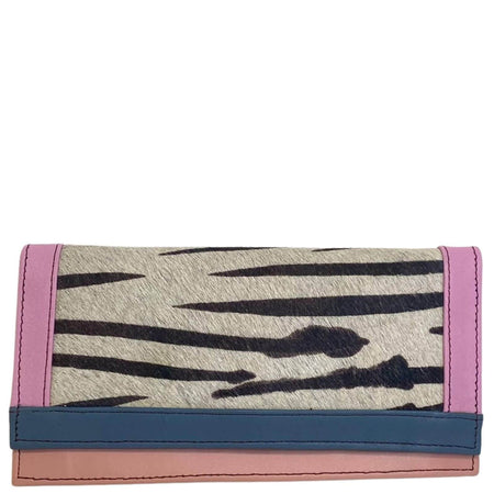 Soruka Island Leather Purse - Zebra Blue