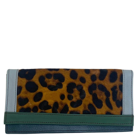 Soruka Island Leather Purse - Leopard Green